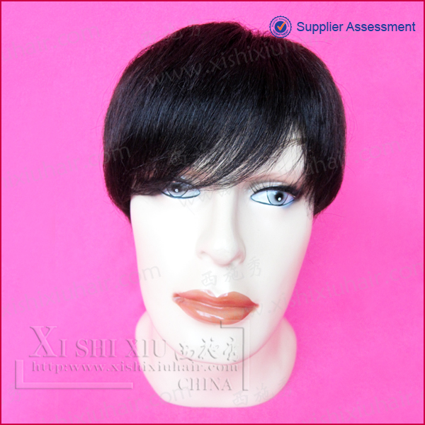 Human hair men wig