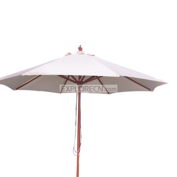 White wooden beach umbrella (BN-31CB5D23)