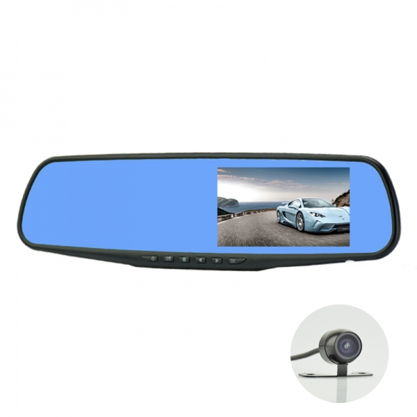 mirror with dual camera DVR